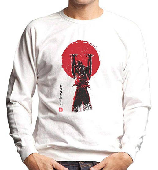 Samurai Dragonball Pullover weiß