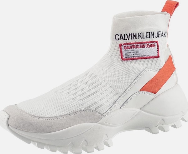 Calvin Klein Sneaker weiß orange