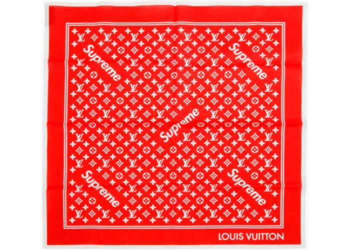 Supreme X Louis Vuitton Bandana Red