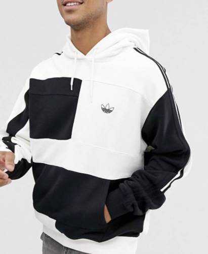 Adidas Originals Colorblocking Hoodie asymmetrisch
