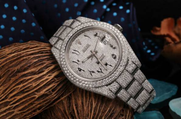 Rolex Datejust II Arabic Script Pave Diamond Uhr