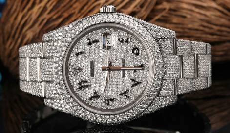 Rolex Datejust II Arabic Pave Diamond Iced Out Uhr