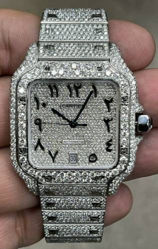 Cartier Arabic Uhr Iced Out