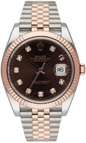Rolex Datejust Diamond Chocolate Dial Uhr