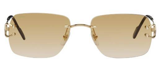 Cartier Gold Rimless Sonnenbrille
